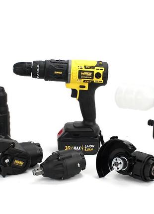 Набор 6в1 шуруповерт dewalt dck482rm (36v, 6ah), акб набор 6в1 деволт, шуруповерт, пила, перфоратор, ушм, мойк 8