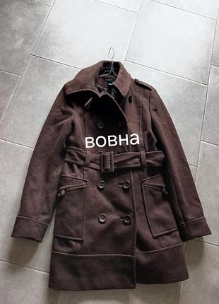 Вовняне пальто тренч
