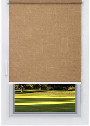 Тканевый ролет лен какао 50*350