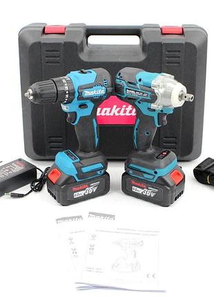Акб набор 2в1 makita (ударный шуруповерт dwt485 + гайковерт dwt 301). акб набор макита
