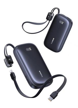 Зовнішній акумулятор baseus enerfill fc21 qpow 3 ultra digital display power bank 20000mah 22.5w black (e0027m00)