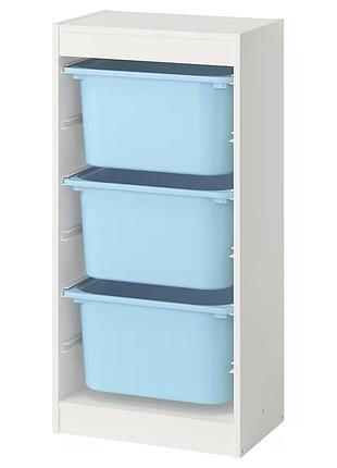 Стелаж с 3-контейнерами trofast 46x30x94 см ikea 895.751.98