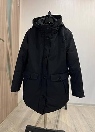 Жіноча парка uniqlo xl чорна з пуховим наповнювачем