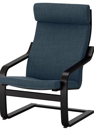 Кресло poang ikea 292.407.97 491.978.11, темно-синий/черный-коричневый