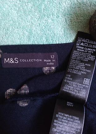 Лляне темно-синє плаття m&amp;s 5
