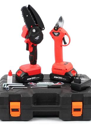 Аккумуляторный набор 2в1 makita profi 24v (секатор dup270 + пила duc150) набор 2в1 макита