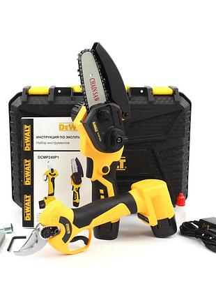 Набір 2в1 акб dewalt 12 v (секатор dcmp240p1 + пила dcm150n) набір 2в1 девольт