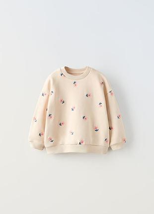 Свитшот детский zara 0039/502 92 см бежевый