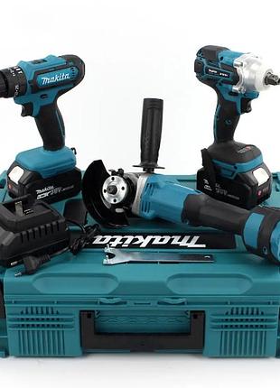 Набор 3в1 акб makita 36v (ударный шуруповерт dtw485 + болгарка 9237cb + гайковерт dtw301) набор 3в1 макита