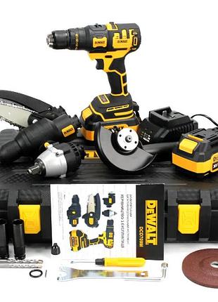 Набор 5в1 шуруповерт dewalt dcd709m (36v, 6ah), акб набор 5в1 деволт