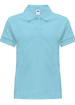 Детская тенниска-поло jhk kid unisex polo голубая, 5-6