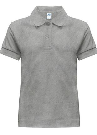Детская тенниска-поло jhk kid unisex polo серая, 9-11