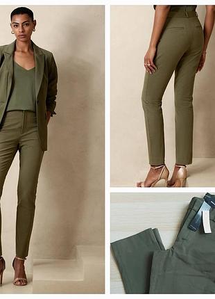 Штани  sloan з banana republic factory темно-зелені хакі  олива розмір м