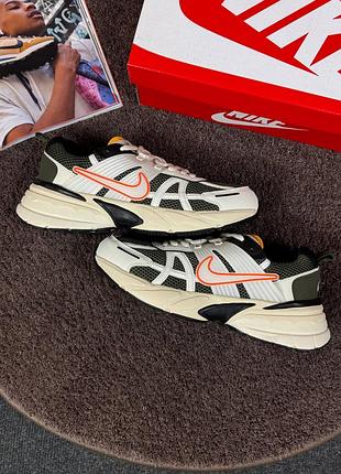 Кроссовки nike v2k run beige&amp;green 2
