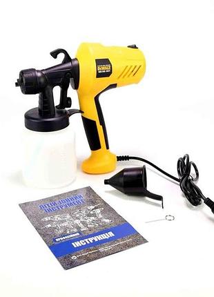 Сетевой краскопульт dewalt qs-sg 651 (350 вт), электрический распылитель 0.8 л, пульверизатор деволт для окрас