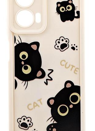 Чохол shock case print для motorola g24 бампер силіконовий з малюнком cat