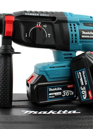 Акумуляторний бездротовий перфоратор makita dhr202 (36v, 6 ah), акб перфоратор макіта з 2 акб