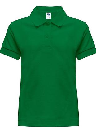 Детская тенниска-поло jhk kid unisex polo зеленый, 7-8