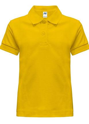 Детская тенниска-поло jhk kid unisex polo желтая, 12-14