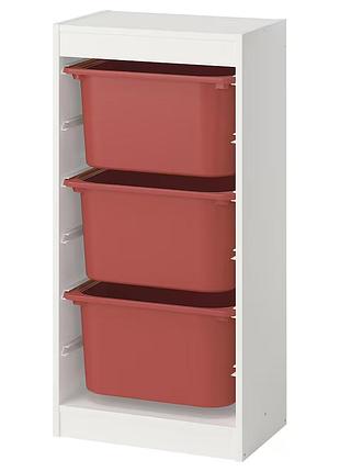 Стелаж с 3-контейнерами trofast 46x30x94 см ikea 995.752.06