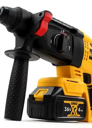 Бесщеточный аккумуляторный перфоратор dewalt dch133nt (36v, 6ah), акб трехрежимный перфоратор деволт с 2 акб