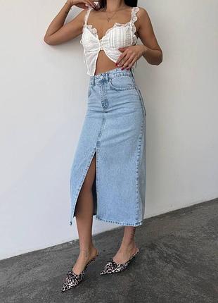 Юбка джинсовая меди