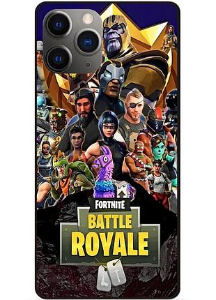 Силиконовый чехол бампер для iphone 11 pro с рисунком фортнайт fortnite