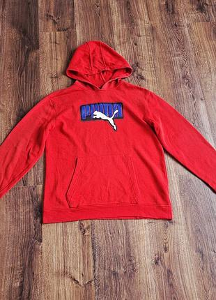 Мужская уникальная кофта худи Puma с крупным лого оригинал