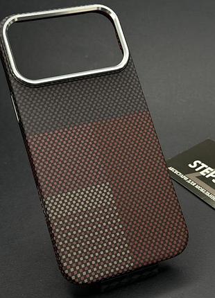 Чохол для iphone 17 pro з карбоновим з візерунком протиударний клітинка-carbon soft touch