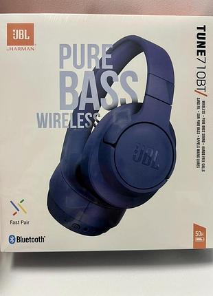 Бездротові навушники-гарнітура jbl tune 710bt blue bluetooth блютус сині