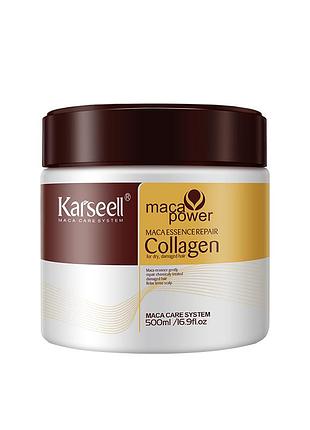 Колагеновая маска для волос karseell maca power essence collagen mask 500 мл для сухих и поврежденных