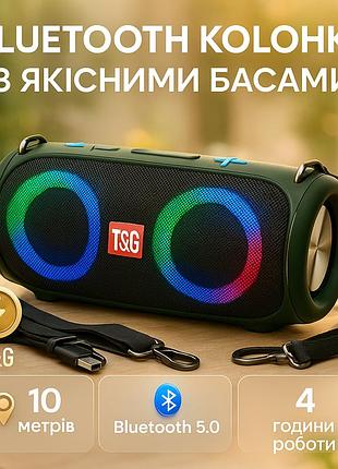 Портативная колонка со светодиодной подсветкой tg642, колонка для вечеринок на даче pv-16
