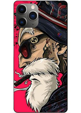 Силиконовый чехол бампер для iphone 11 pro с рисунком дед хипстер