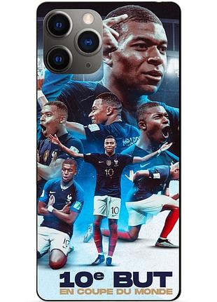 Силиконовый бампер чехол для iphone 11 pro с рисунком мбаппе франция mbappe