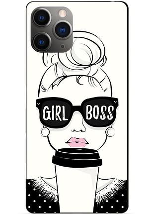 Силиконовый чехол бампер для iphone 11 pro с рисунком girl boss