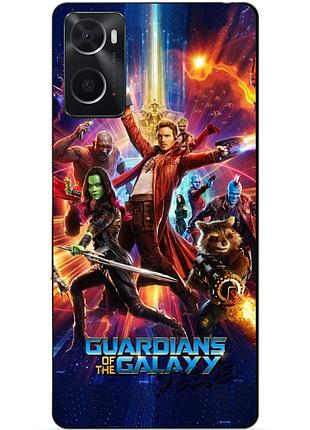 Силиконовый бампер чехол для oppo a76 / a96 с рисунком стражи галактики guardians of the galaxy