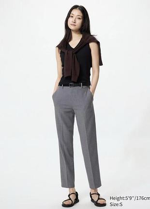 Брюки uniqlo сiрi smart ankle trousers (longer)