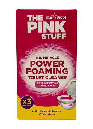 Пена для мытья унитаза the pink stuff в порошке e cleaning foam, 3 шт × 100 г