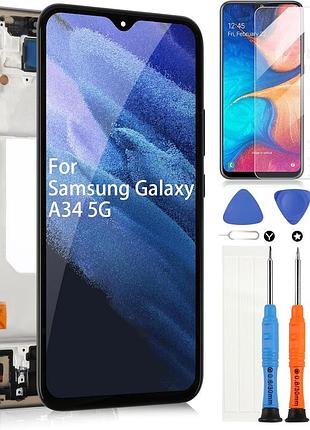 Жк-дисплей arssly для samsung galaxy a34 5g a346, для galaxy a34 5g sm-a346e sm-a346b sm-a346m жк-сенсорный дигитайзер
