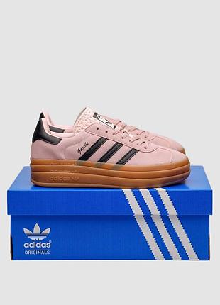 Adidas gazelle bold platform pink black gum