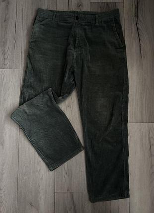 Штаник вельветові carhartt темно-зелений
