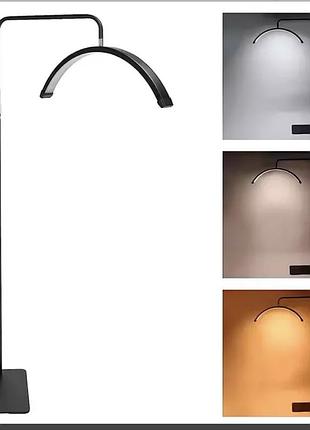 Безтіньова led-лампа smart moon light hd-m6x, 36 вт, чорна в наборі пульт для регулювання світла, держатель для телефону