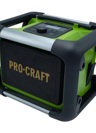 Аккумуляторный радиоприёмник procraft pjs20 | bluetooth 5.3 | 80 вт | usb | aux | dab/fm | ipx3 | без акб