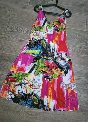 Шелковистое вискозное платье,м-xl, marinello.