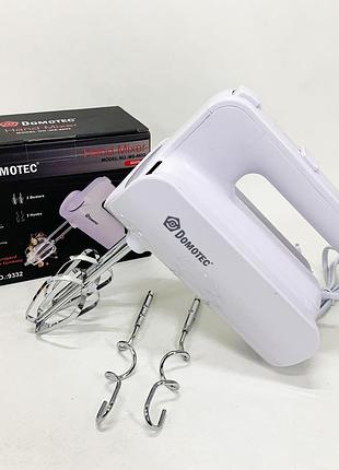Міксер побутовий кухонний domotec r.6653 800 вт, міксер для крему кухонний з насадкою для крему ih-50