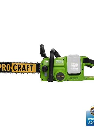Аккумуляторная цепная пила procraft pca42/2 без акб и зу 40 см 2x20в бесщеточная