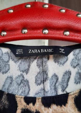 Блуза с завязками в тигровый принт zara5 фото