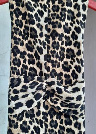 Блуза с завязками в тигровый принт zara3 фото