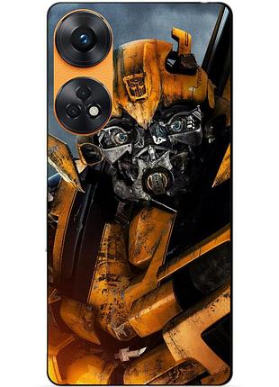 Силіконовий бампер чохол для oppo reno 8t з малюнком бамблбі bumblebee трансформери transformers