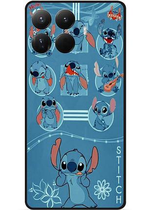 Силиконовый бампер чехол для xiaomi 15t pro с картинкой stitch стич